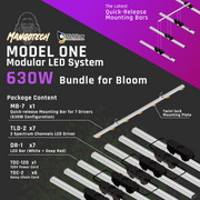 630-Watt Model One Modular Grow Light Bundle (For Bloom)