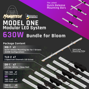 630-Watt Model One Modular Grow Light Bundle (2 Spectrums Set For Bloom)