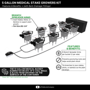 5 Gallon Medical Stake Growers Kit