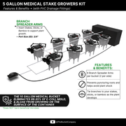 5 Gallon Medical Stake Growers Kit