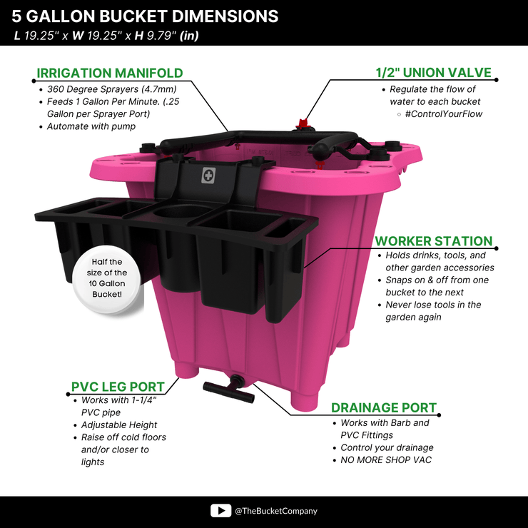5 gallon bucket size on sale